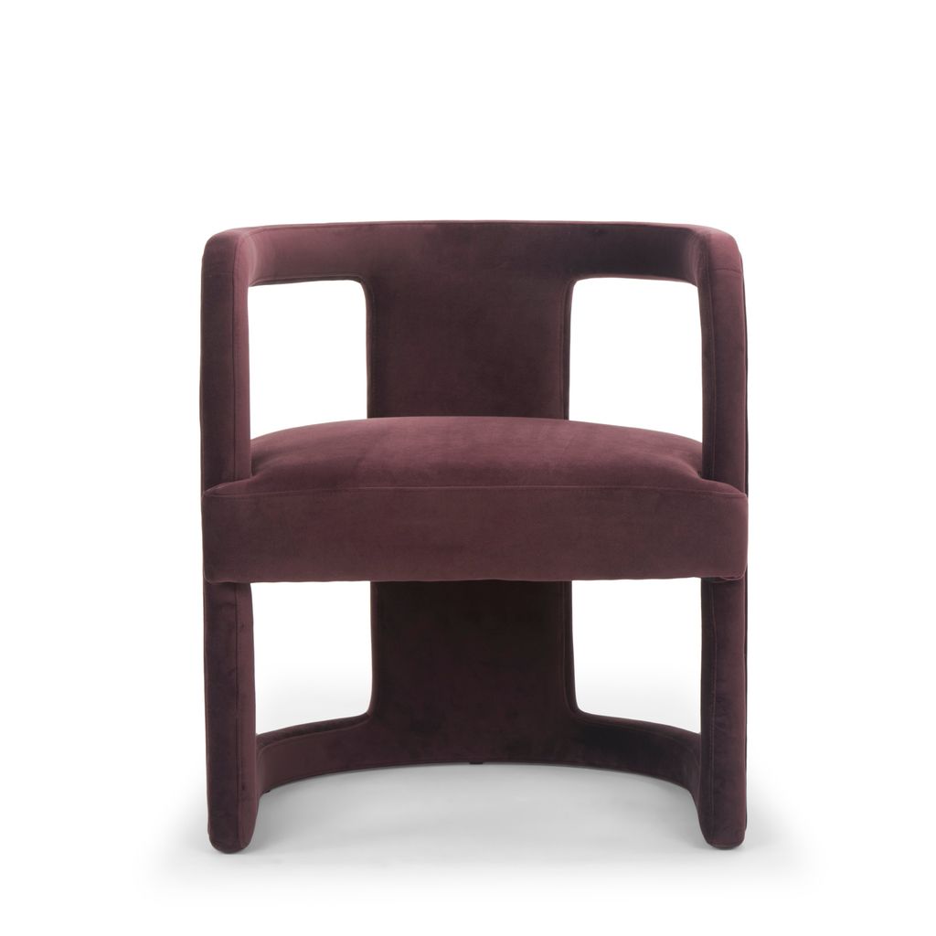 Metro Rory Accent Chair, Plum Upholstery