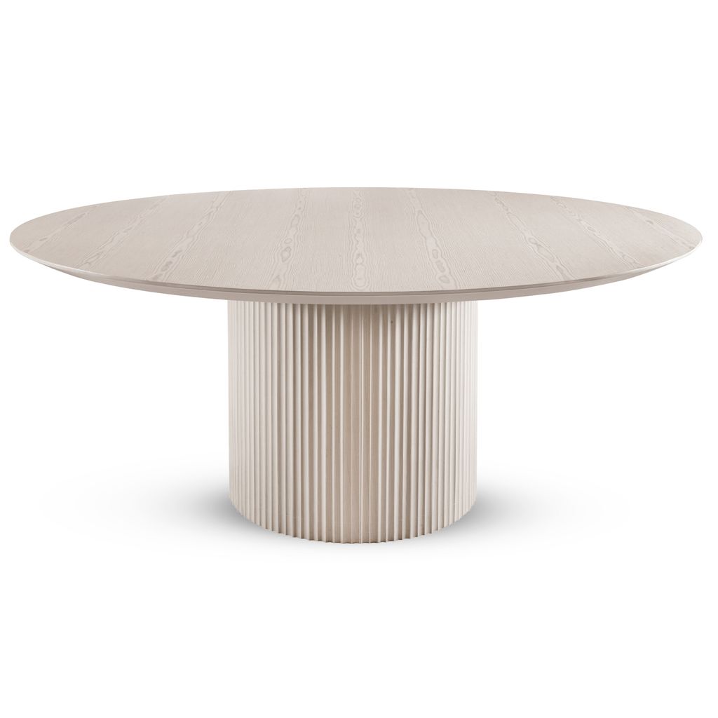 Preview image for Modern Brazilian Atenas Round Dining Table, Nevoa Frame
