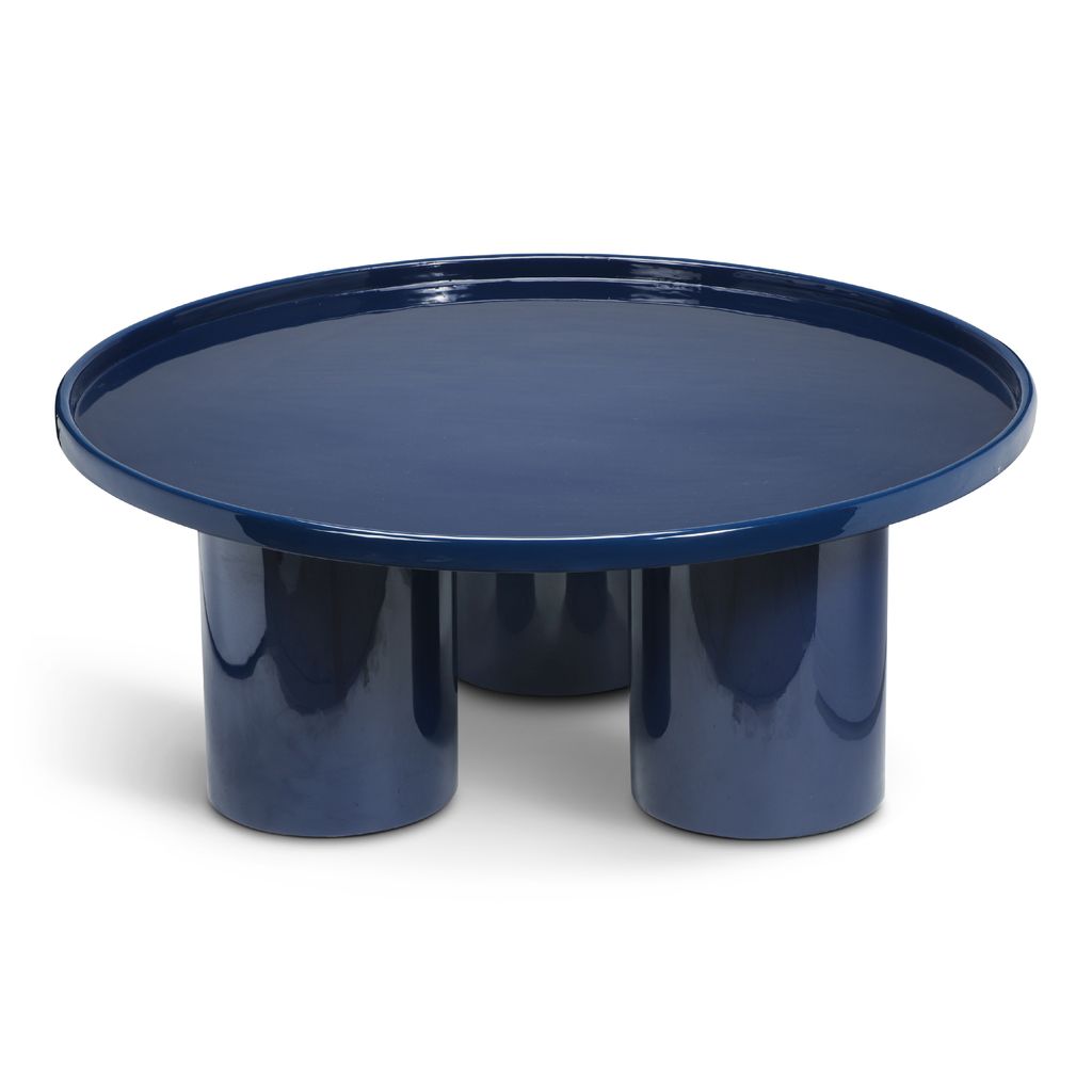 Eclat Sofia Enamel Coffee Table, Navy