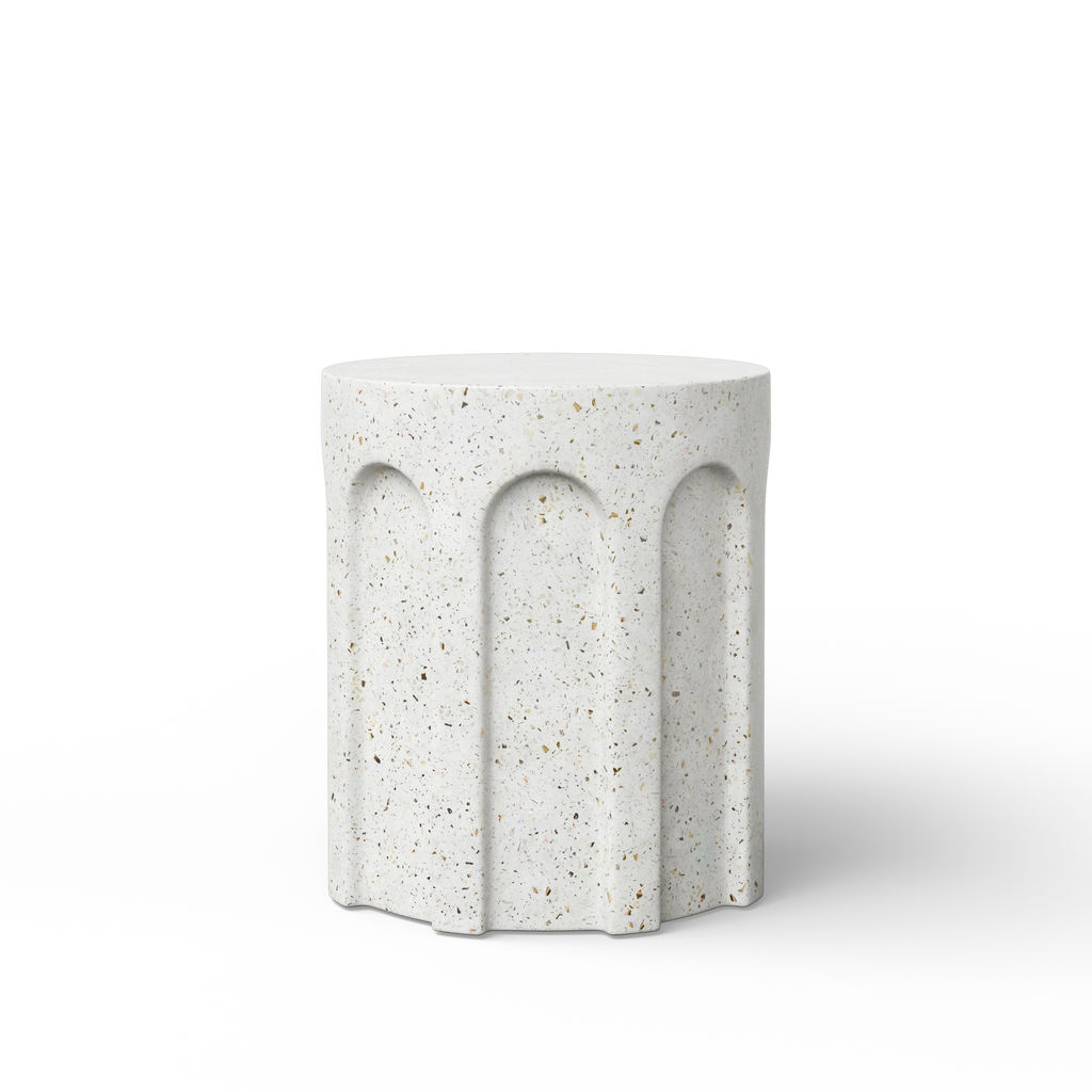 Preview image for Atlas Stool, Ivory Terrazzo