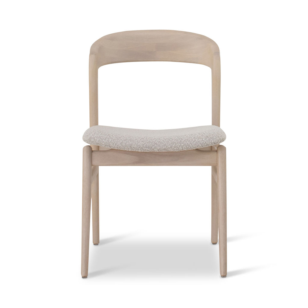 Modern Brazilian - Velma - Side Chair - Bouclé Crafted Glaze Seat - Nevoa Frame