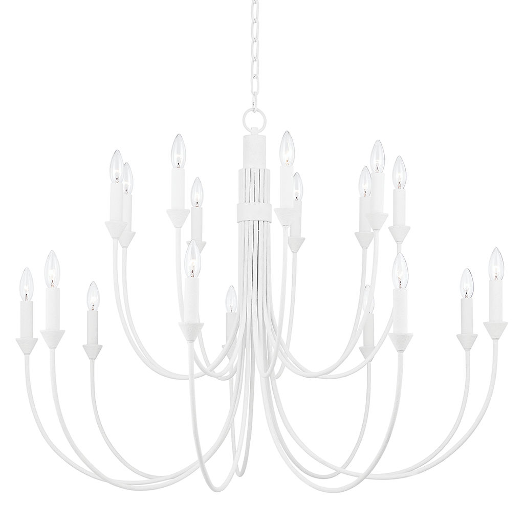 Cate Chandelier 18 Lamps, Gesso White
