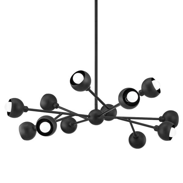 Coco Chandelier 12 Lamps, Soft Black