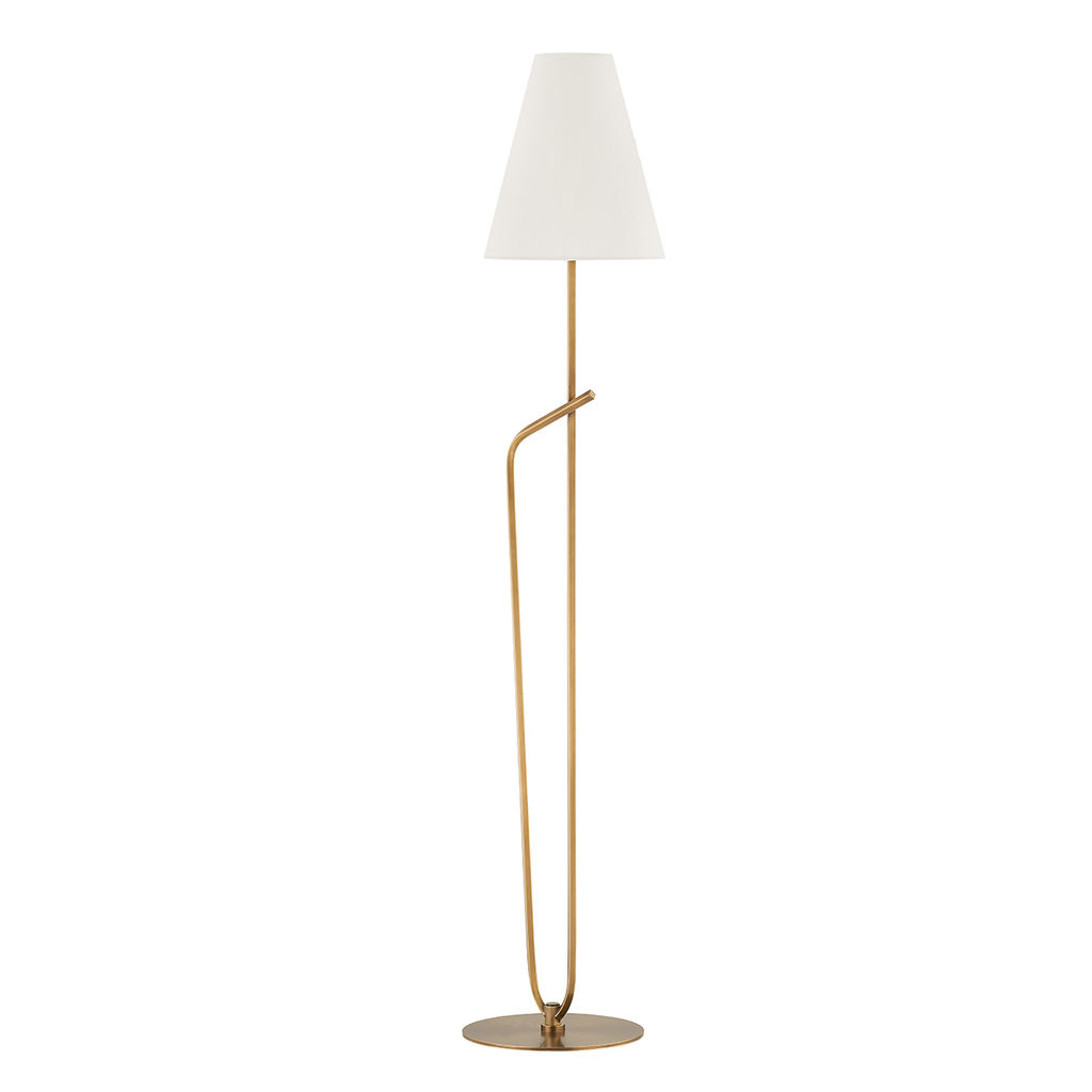 Preview image for Pearce 1 Light Floor Lamp, Patina Brass