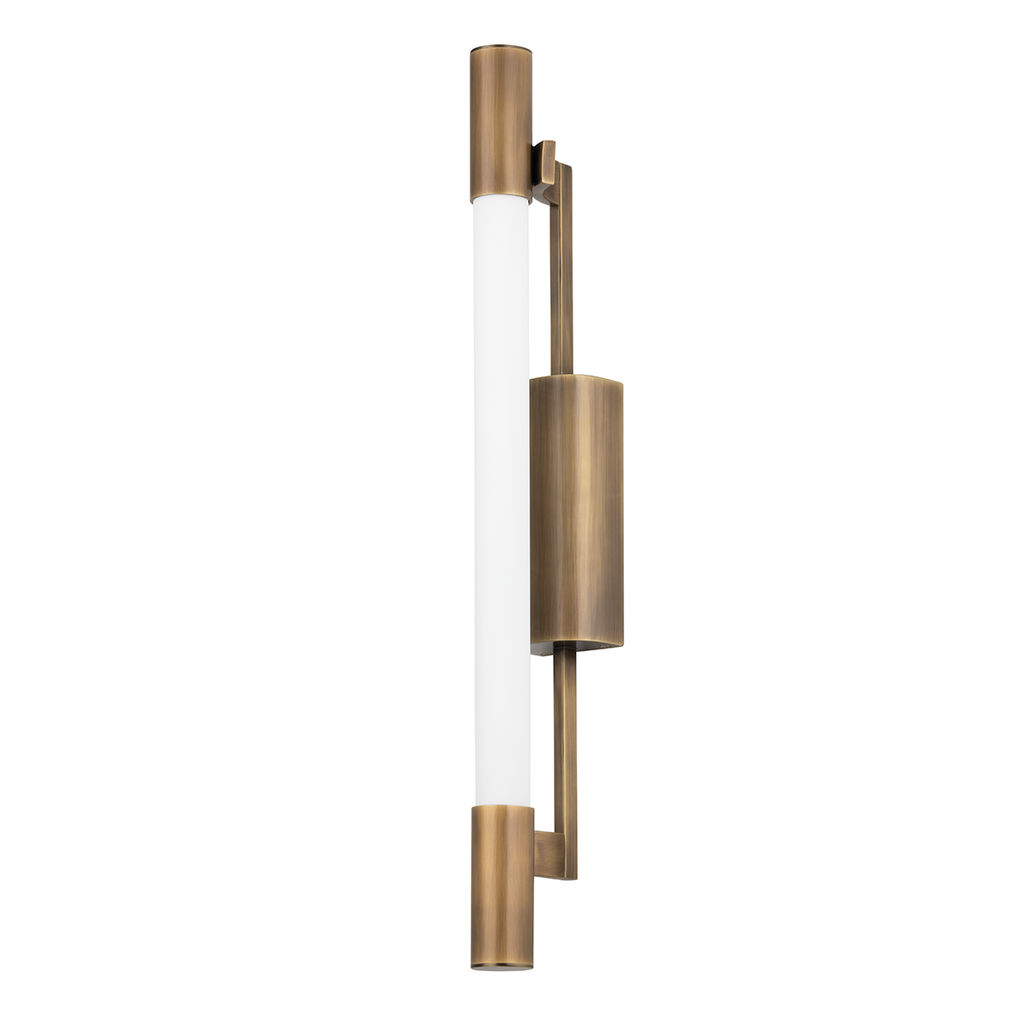 Preview image for Cylindrical 2 Light Wall Sconce, Patina Brass