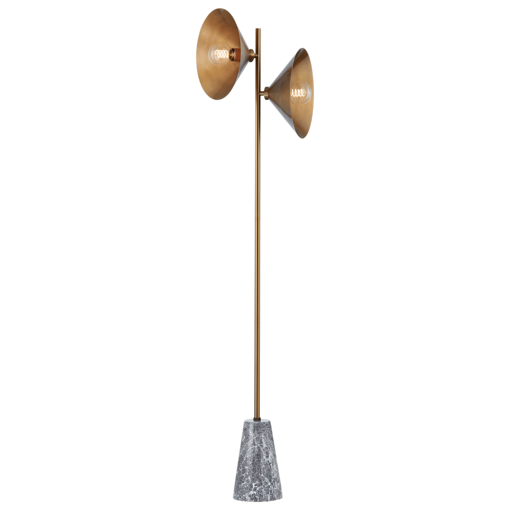 Bash Floor Lamp 16.75" X 64", Patina Brass