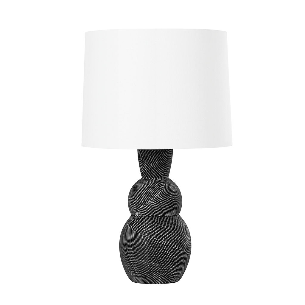 Preview image for Fortuna Table Lamp 15.5" X 26.5", Etched Black