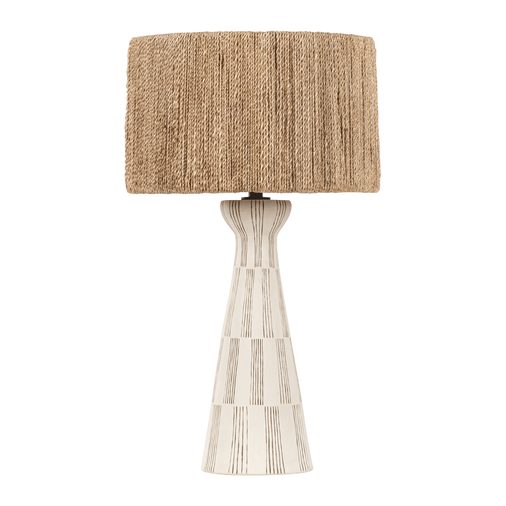 Preview image for Palma Table Lamp 17" X 30", Patina Brass And Graphic White