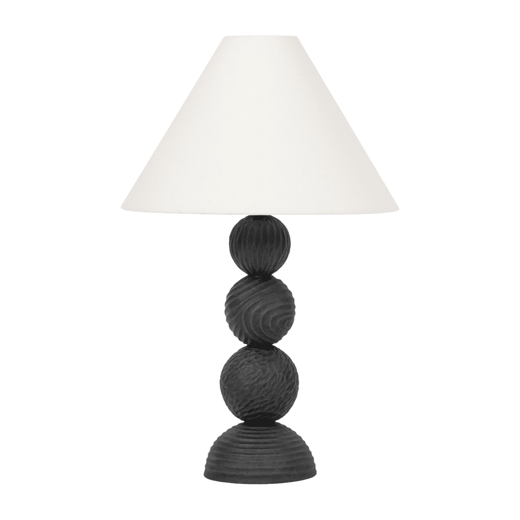 Miela Table Lamp 19" X 30", Forged Iron And Black Motif