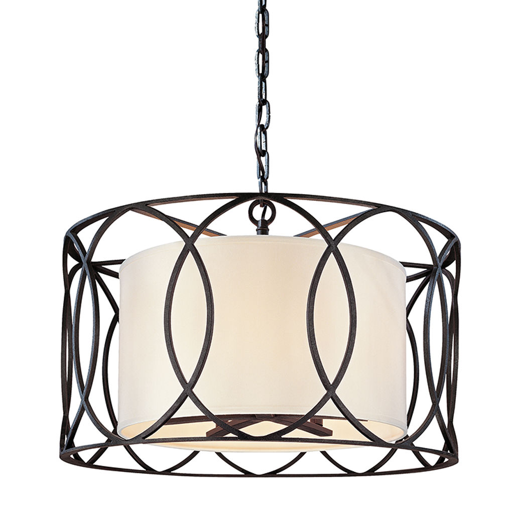 Preview image for Sausalito Chandelier 25" X 16.5", Textured Iron