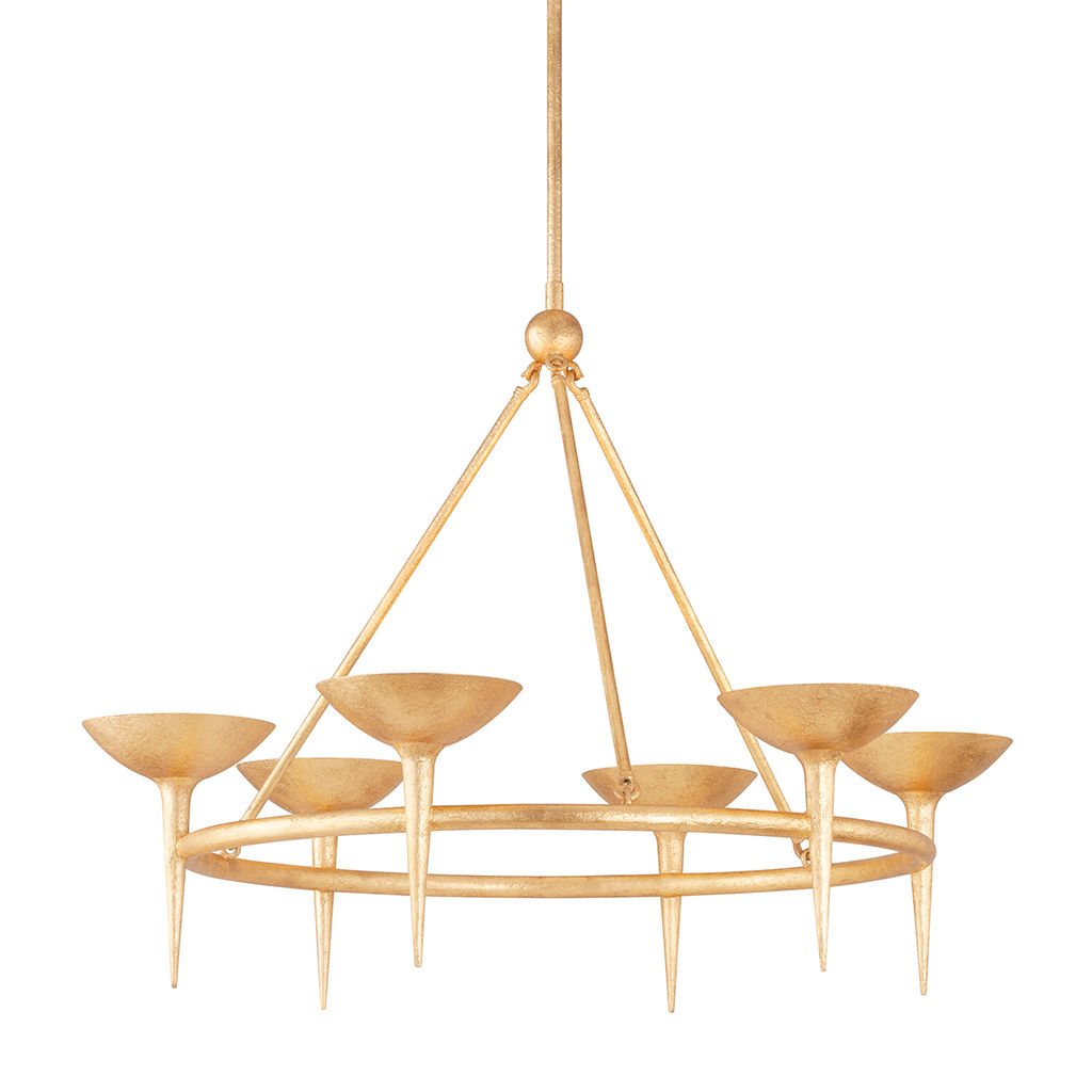 Cecilia Chandelier 40" X 30", Vintage Gold Leaf