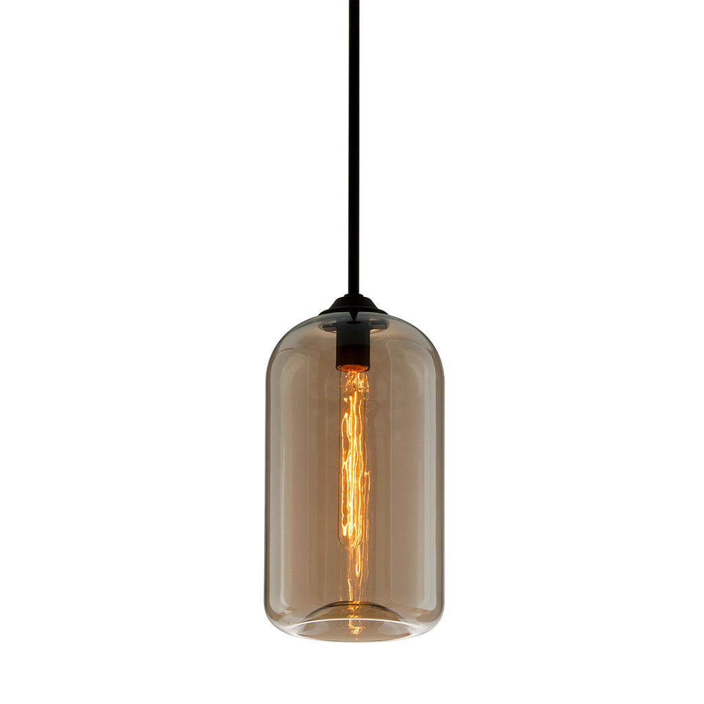 Preview image for Pendant 8" X 15.75", Soft Black And Champagne