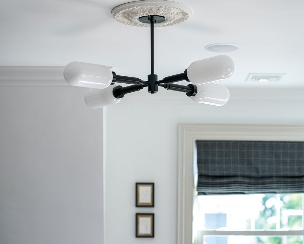 Annex Chandelier 47.5" X 5", Antique Nickel