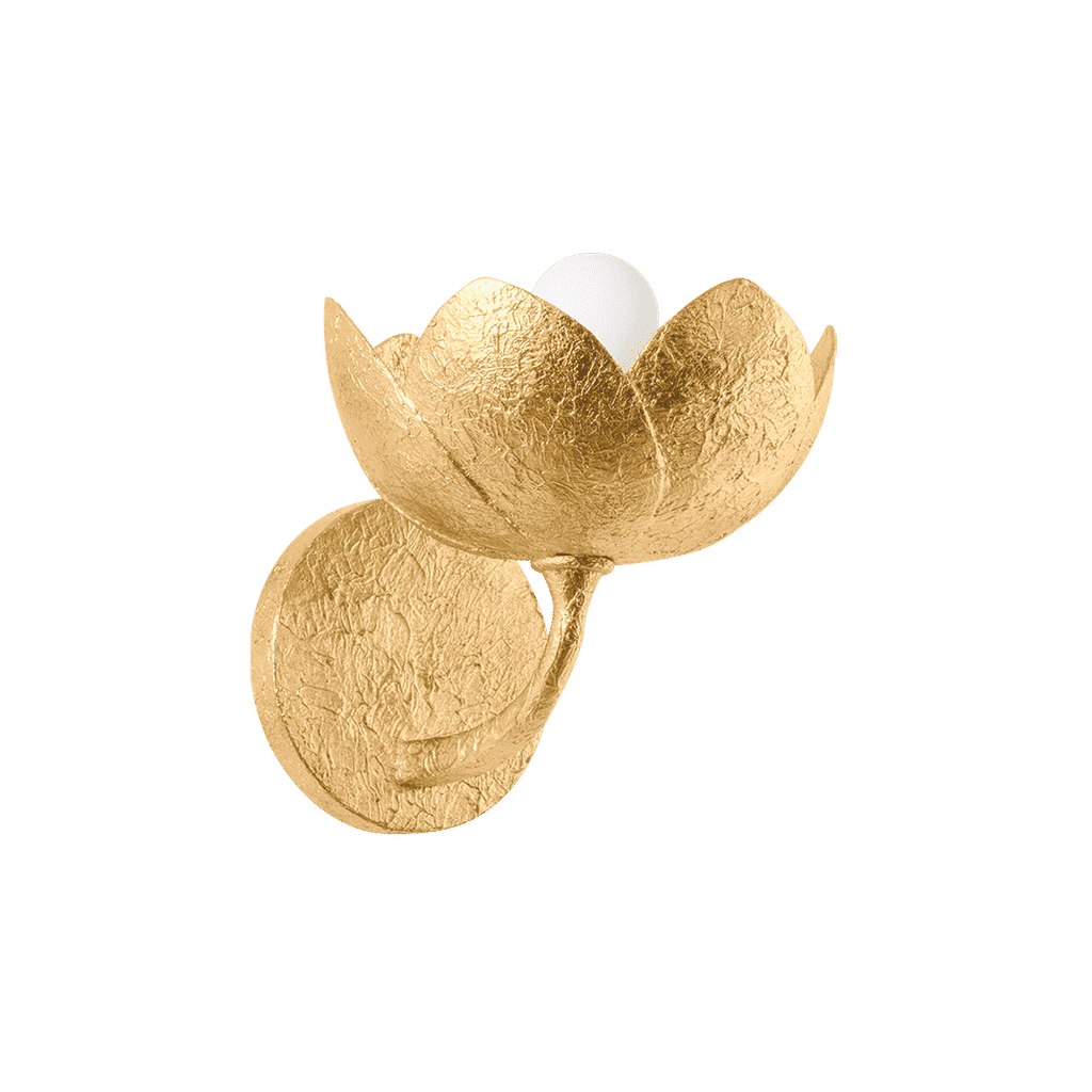 Arcata Wall Sconce 8" X 8.25", Vintage Gold Leaf