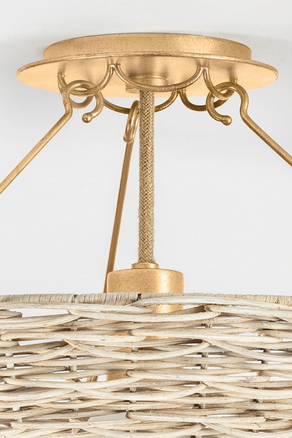 Campo Semi Flush 18.25" X 13.5", Vintage Gold Leaf