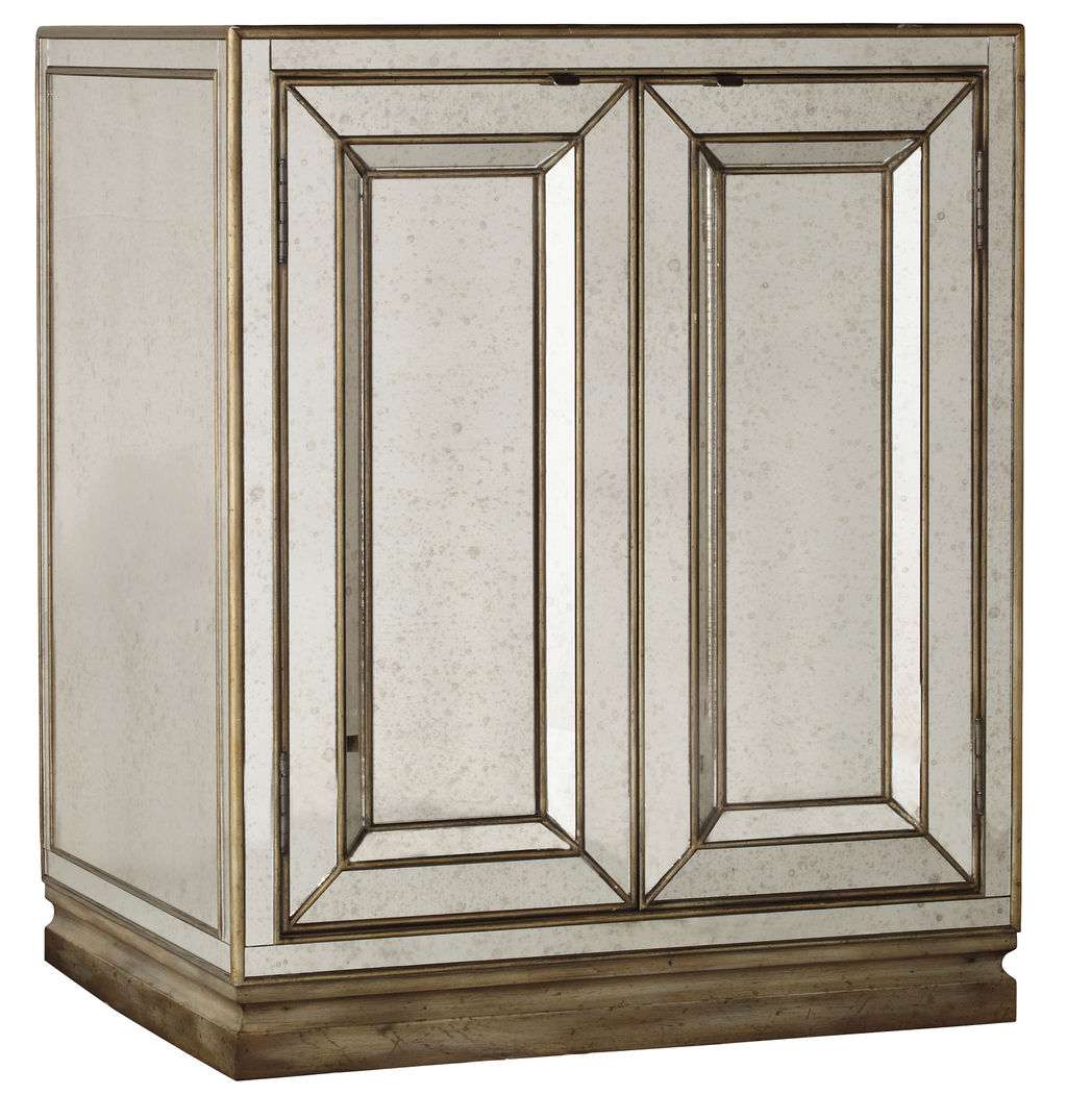 Sanctuary Two-Door Mirrored Nightstand, Visage