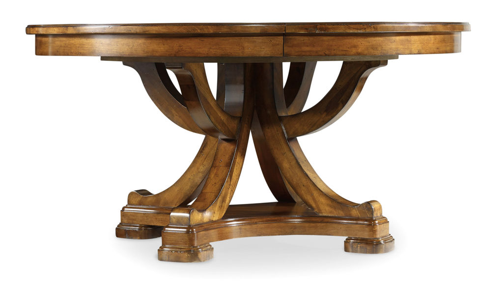 Preview image for Round Pedestal Dining Table With One 18'' Leaf