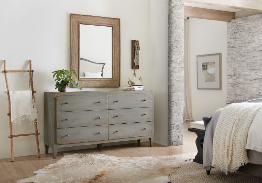 Ciao Bella Six-Drawer Dresser, Speckled Gray