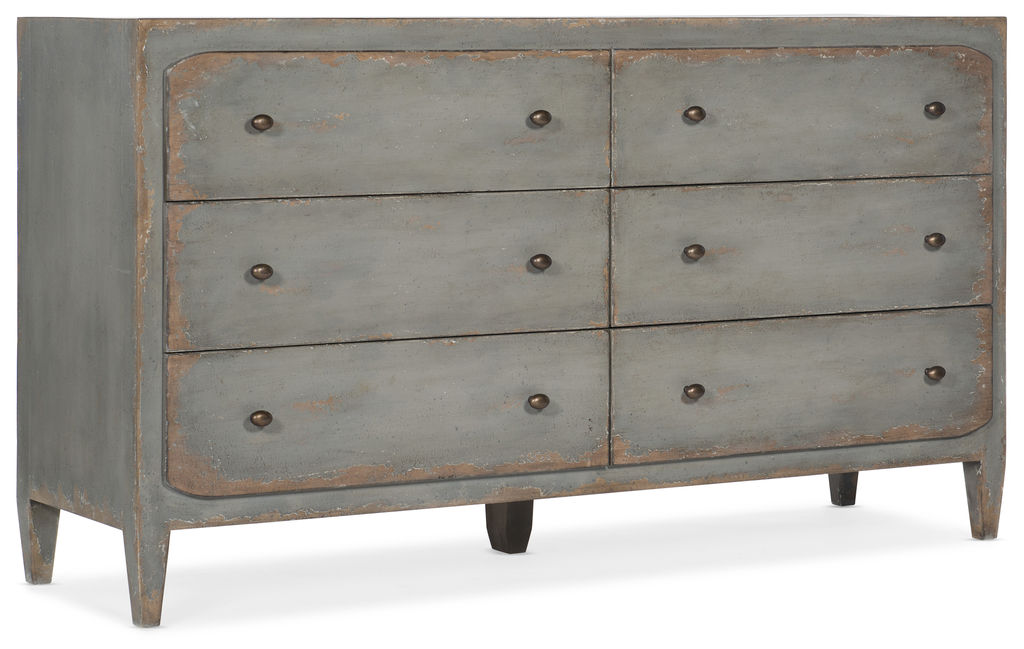 Preview image for Ciao Bella Six-Drawer Dresser, Speckled Gray
