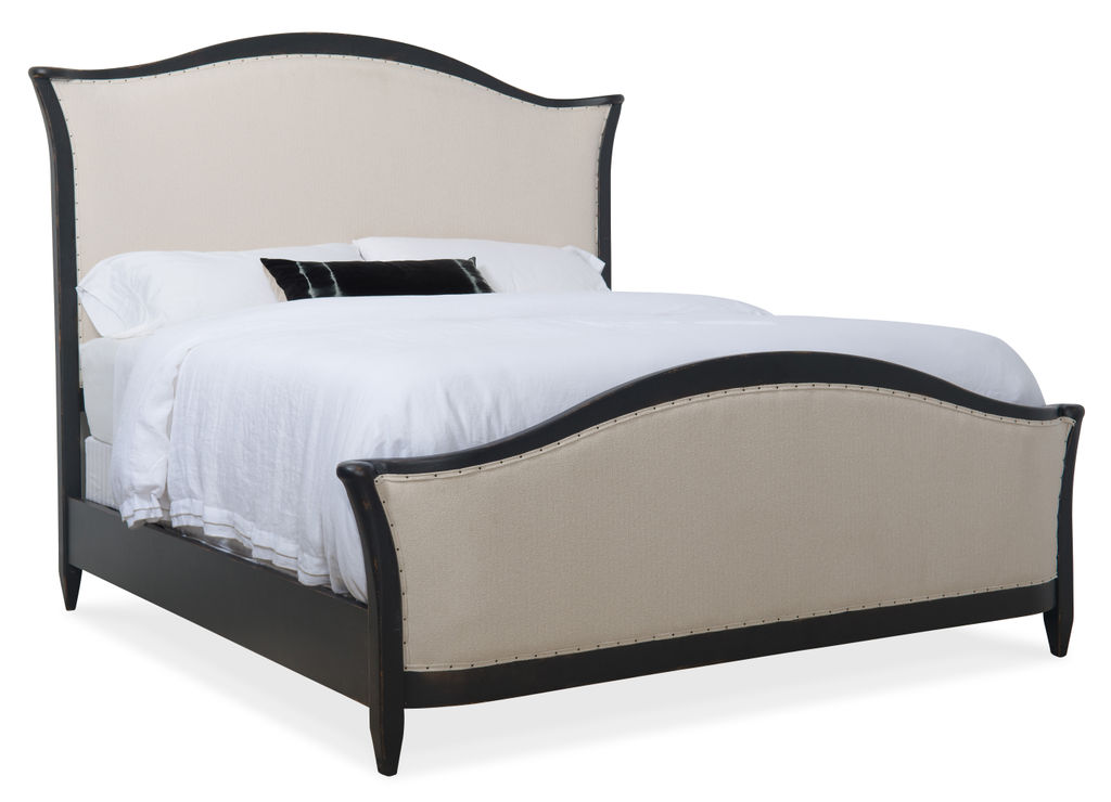 Ciao Bella Cal King Upholstered Bed, Black
