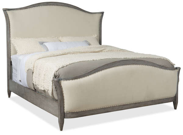 Ciao Bella King Upholstered Bed, Speckled Gray