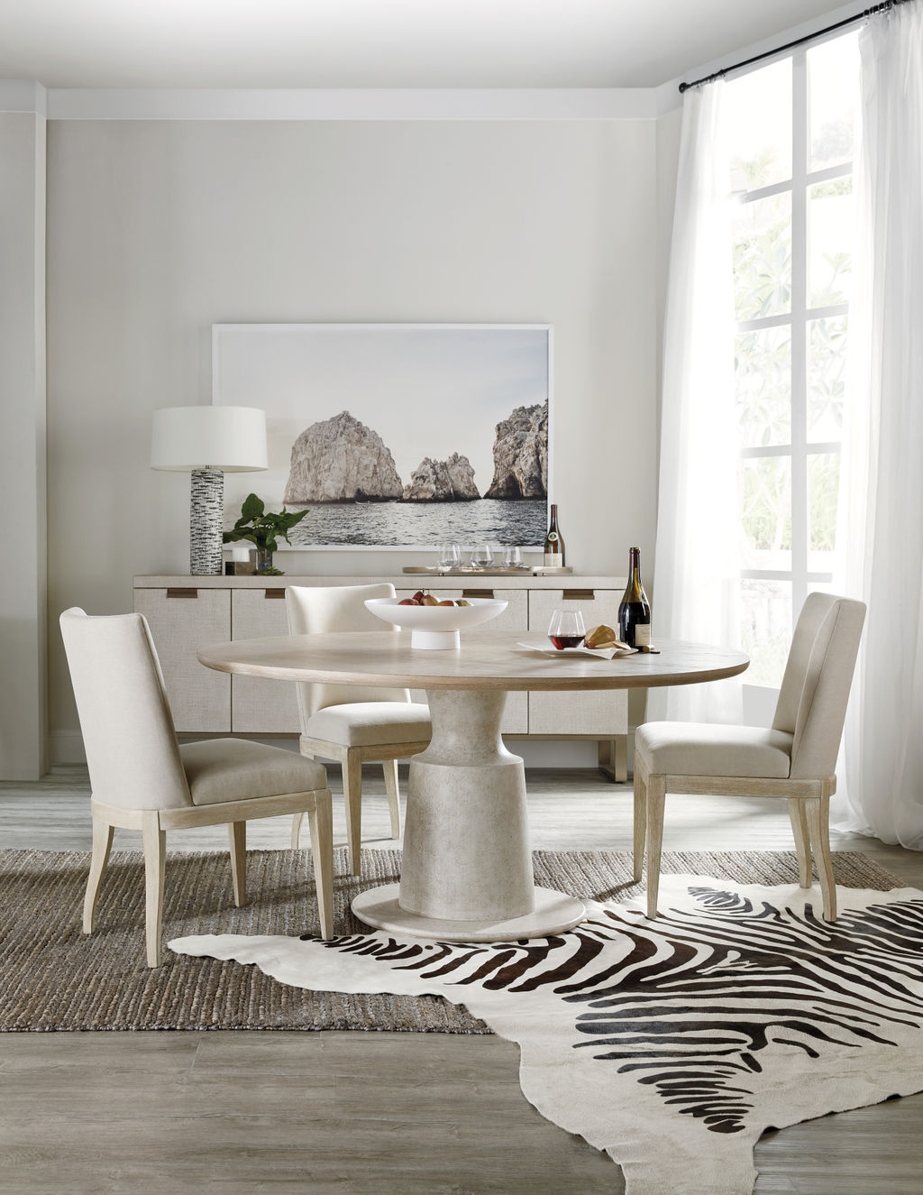Hooker Furniture Cascade Pedestal Dining Table 60"