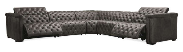 Savion Grandier 5 Pc Sectional W/ 2 Power Recline Power Headrest