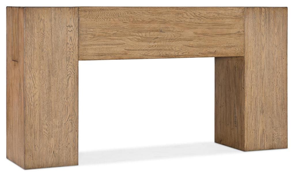 Preview image for Bold & Chunky Modern Rustic Console Table Solid Mindi Wood in Natural Light Finish 60 inch