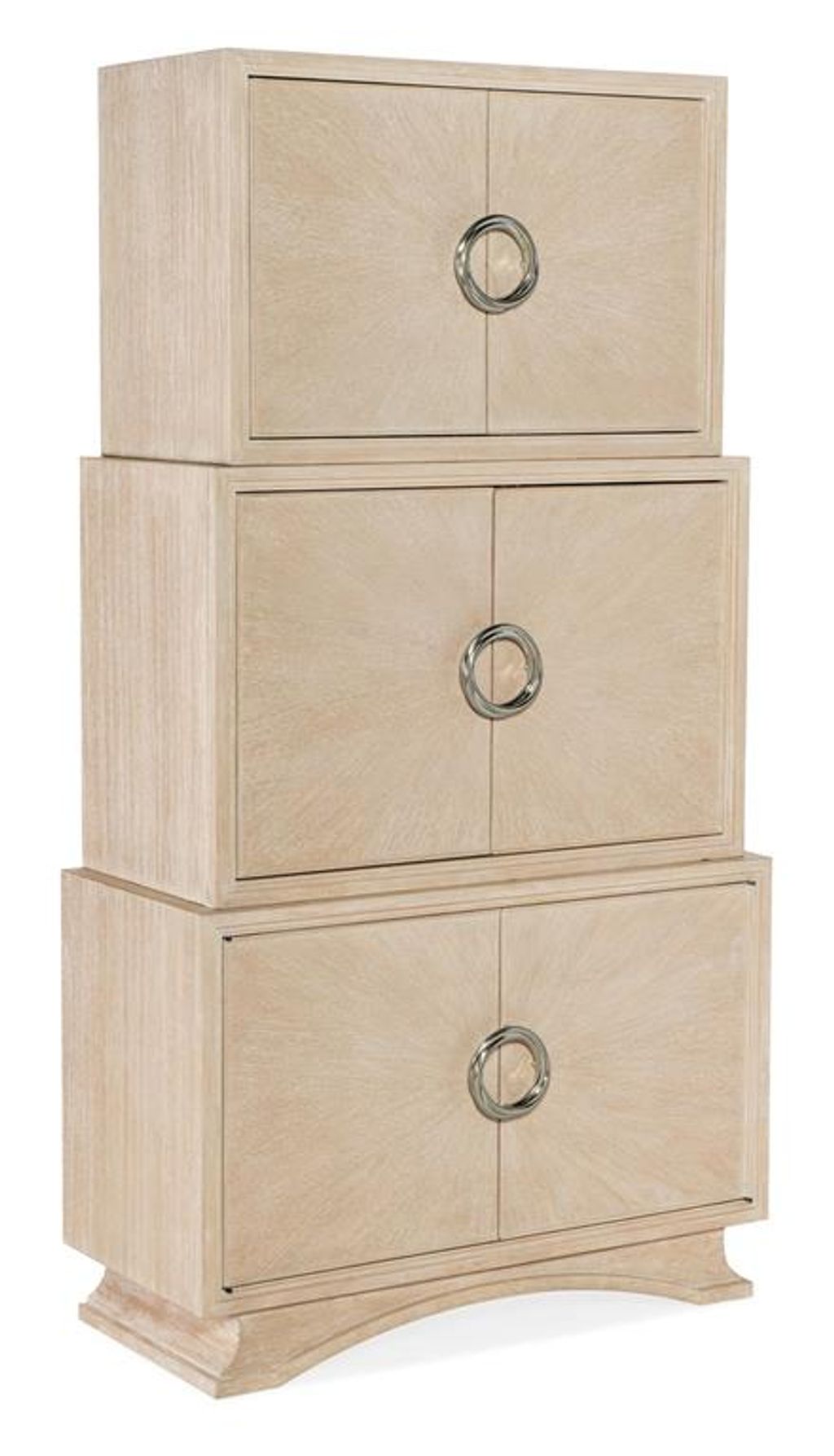 Preview image for Modern Contemporary Tall Bar Luxury Cabinet with Wine Storage Light Oak Wood 42 inch