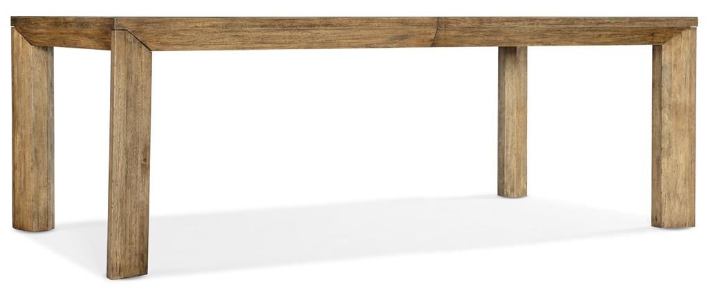 Preview image for Modern Rustic Parson Style Rectangle Extension Dining Table 86 to 110 inch