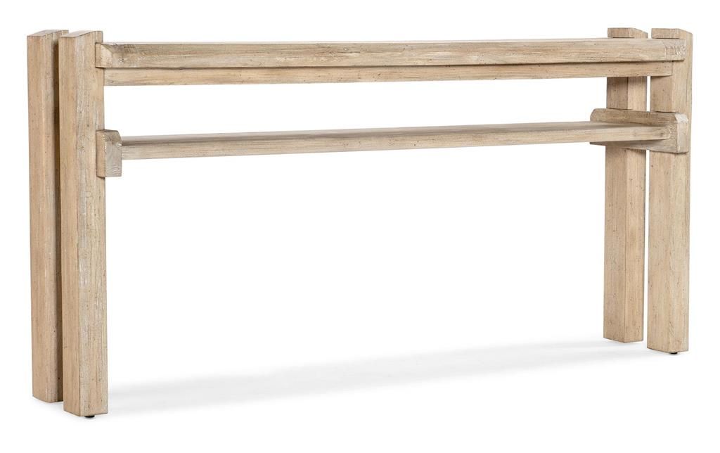 Preview image for Interlocking Acacia Wood Light Natural Finish Console Table 66 inch