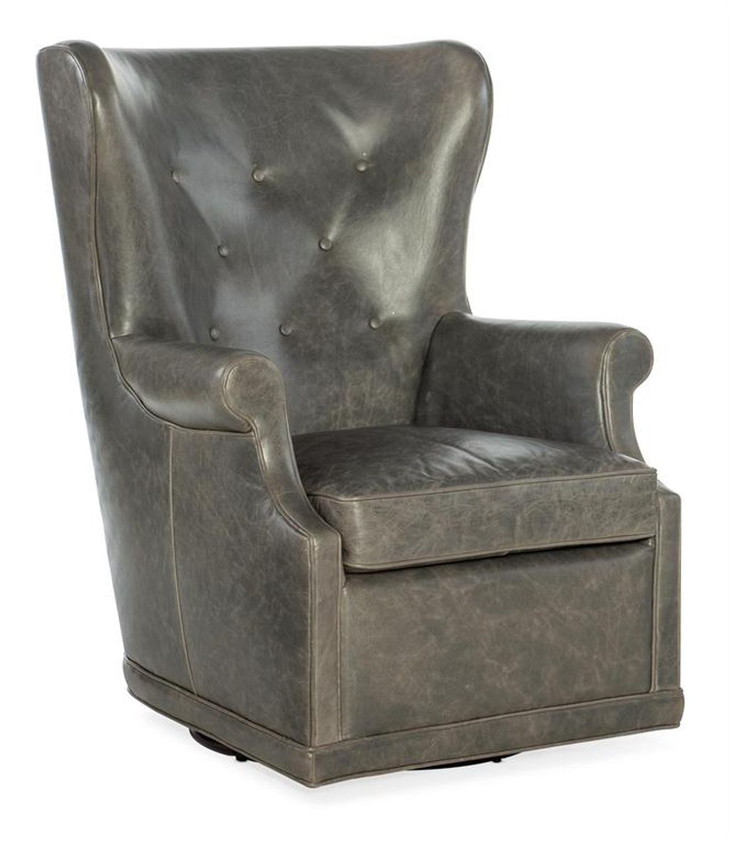 Mai Wing Swivel Club Chair 30.5" X 35" X 42", Bellaire Graige