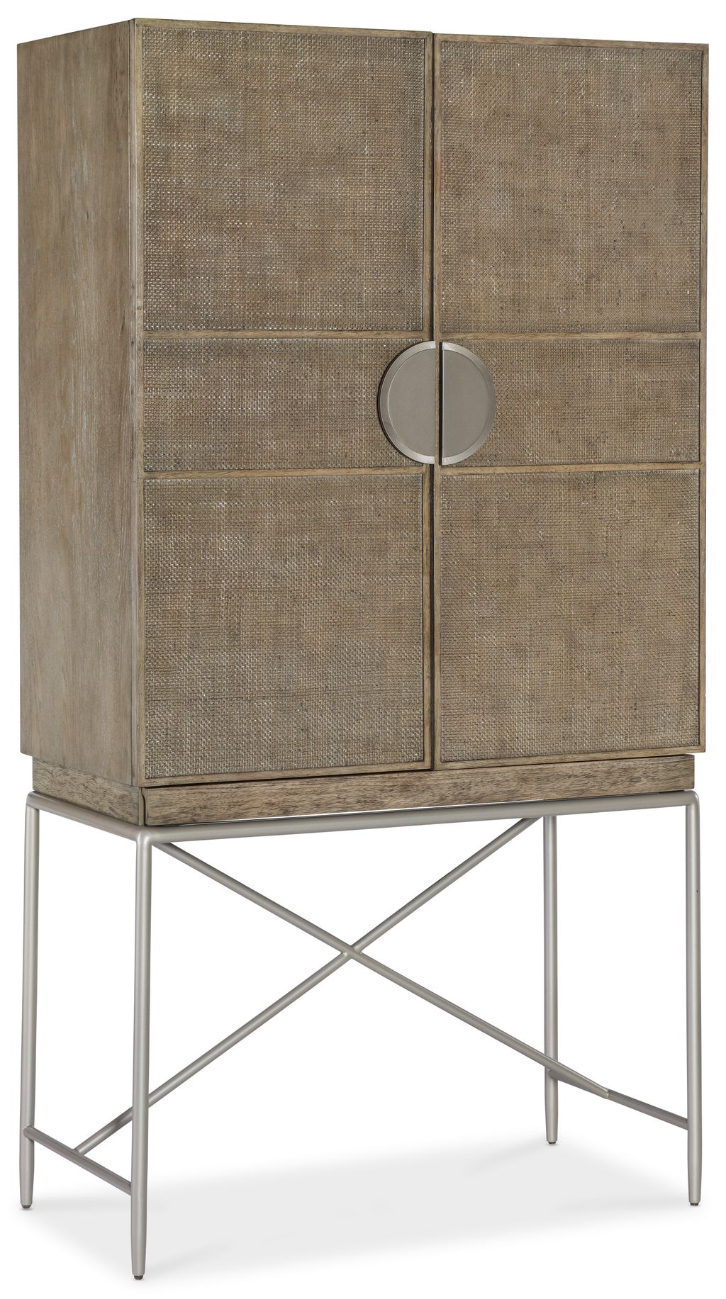 Woven Cane Front Bar Cabinet 40 inch