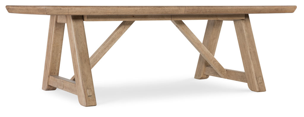 Preview image for Country Farmhouse Pecky Hickory Veneer Rectangle Extention Dining Table 92 to 132 inch