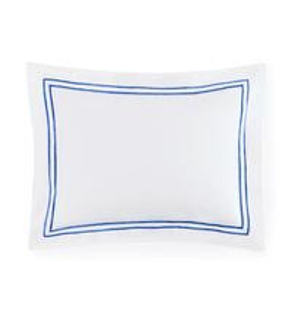 Grande Hotel Boudoir Sham 12X16 In White/Cornflower Blue