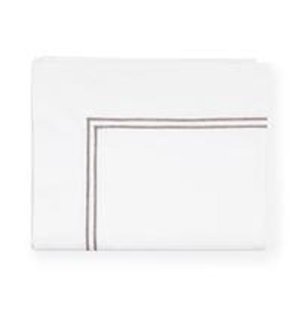 Preview image for Grande Hotel King Flat Sheet 114X114 In White/Grey