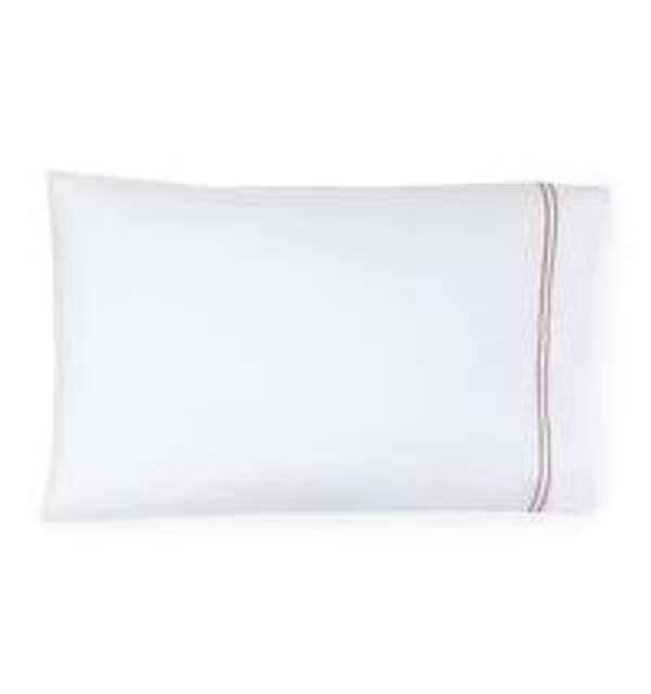 Grande Hotel King Pillow Case 22X42 In White/Grey