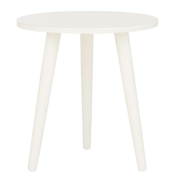 Orion Round Accent Table, 15.75" X 16.25", Antique White