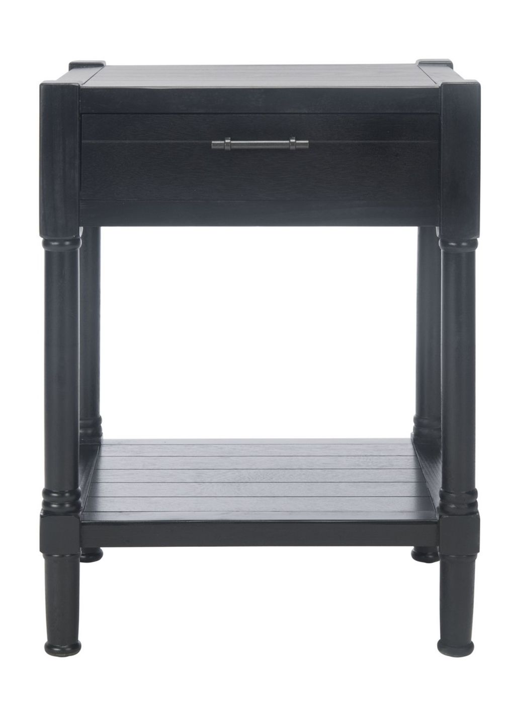 Filbert 1Drw Accent Table, 19" X 26", Black