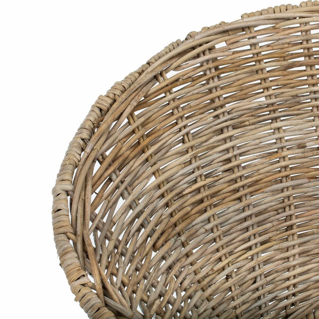 Sierra Rattan Accent Chair, 31.89" X 24.02", Grey Wash/Dark Steel