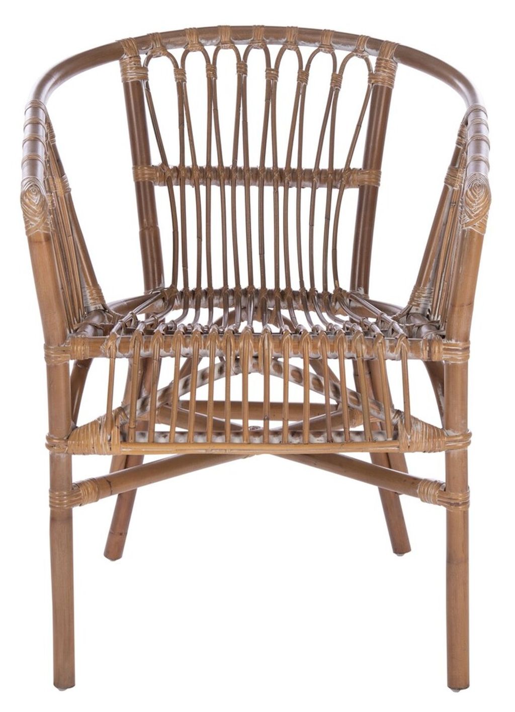 Adriana Rattan Accent Chair, 22.83" X 30.31", Grey White Wash, Set Of 2