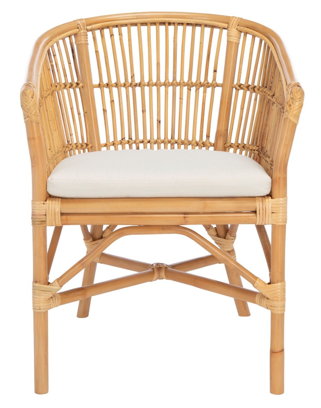 Olivia Rattan Accent Chair W/ Cushion, 22.64" X 30.71"