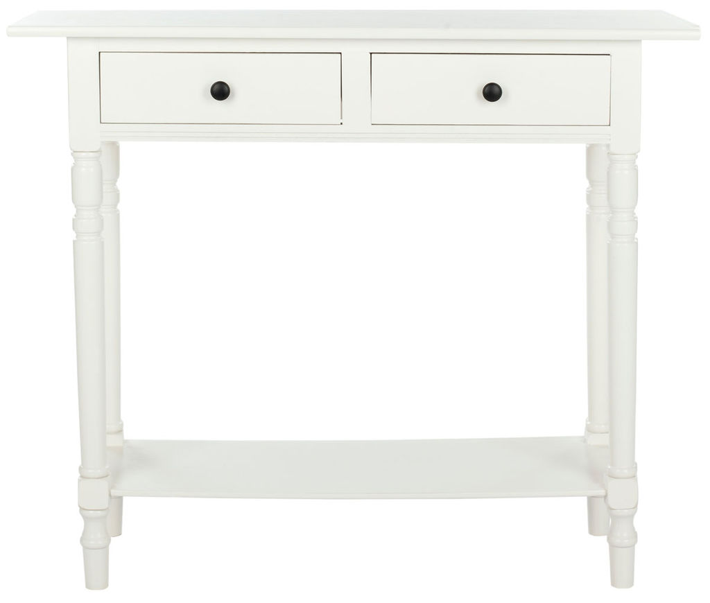 Rosemary 2 Drawer Console, 37.8" X 31.9", Distressed Cream