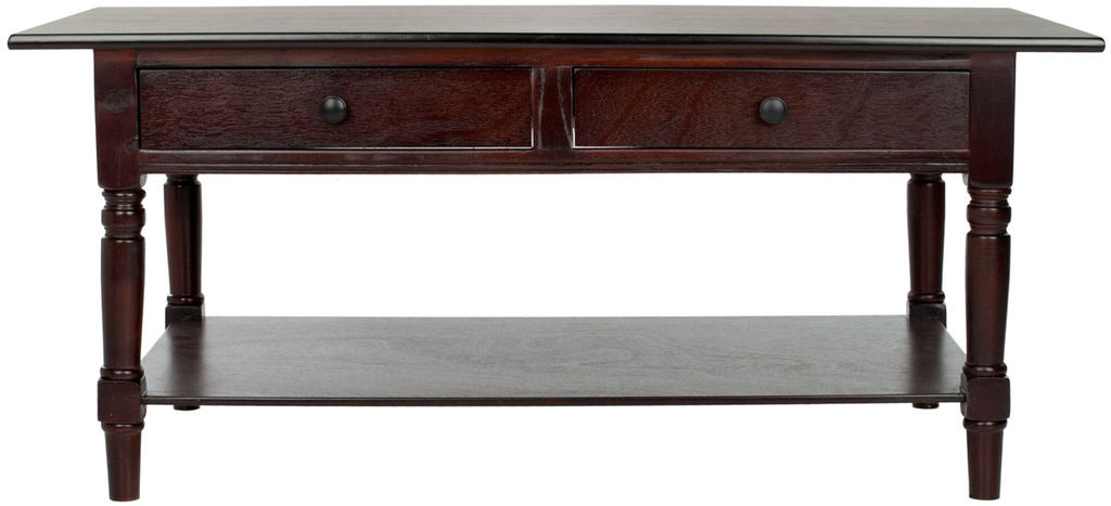 Preview image for Boris 2 Drawer Coffee Table, 41.7" X 18.5", Dark Cherry
