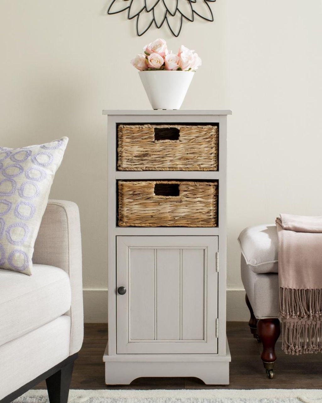 Connery Cabinet, 15.9" X 35", Vintage Grey