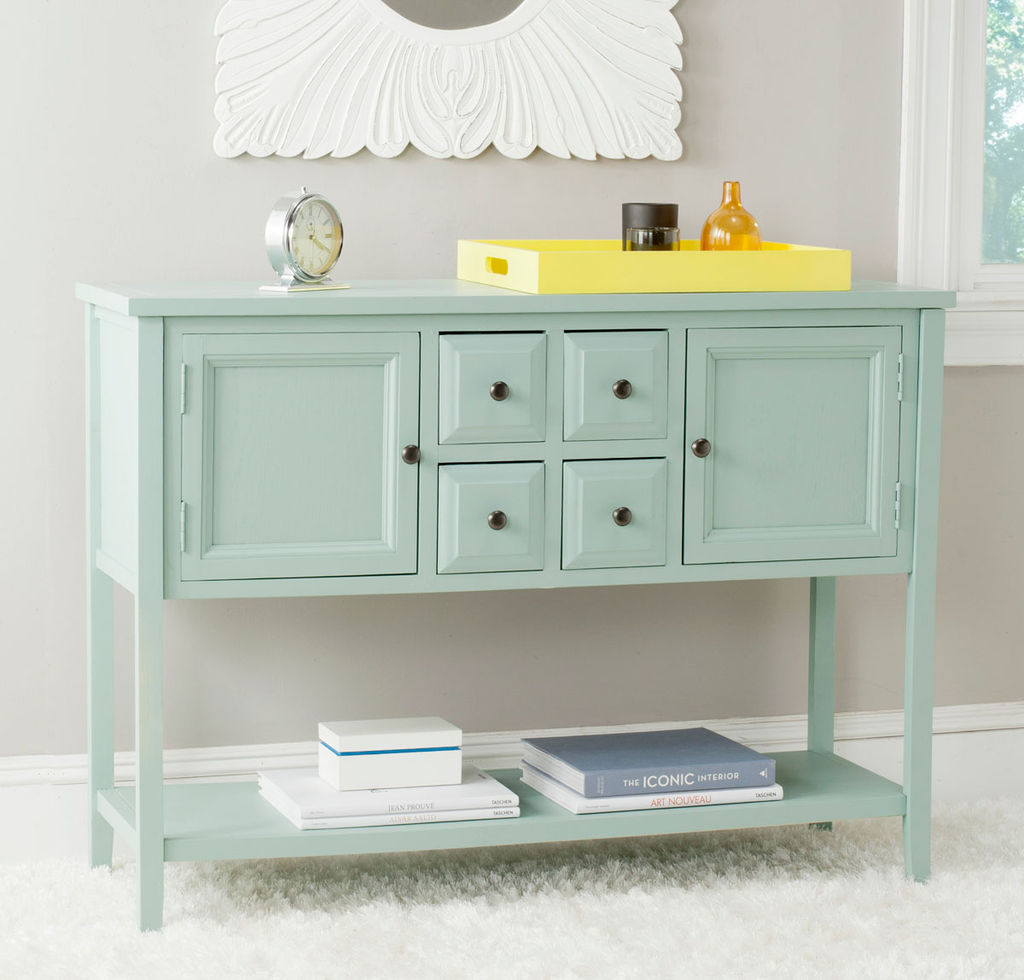 Charlotte Storage Sideboard, 45.7" X 34", Aqua Smoke
