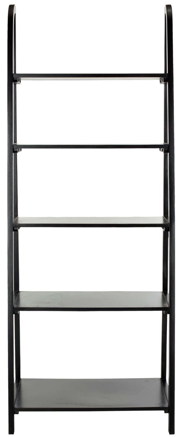 Albert Etagere 5 Tier Ladder Shelves, 28" X 72.2", Black