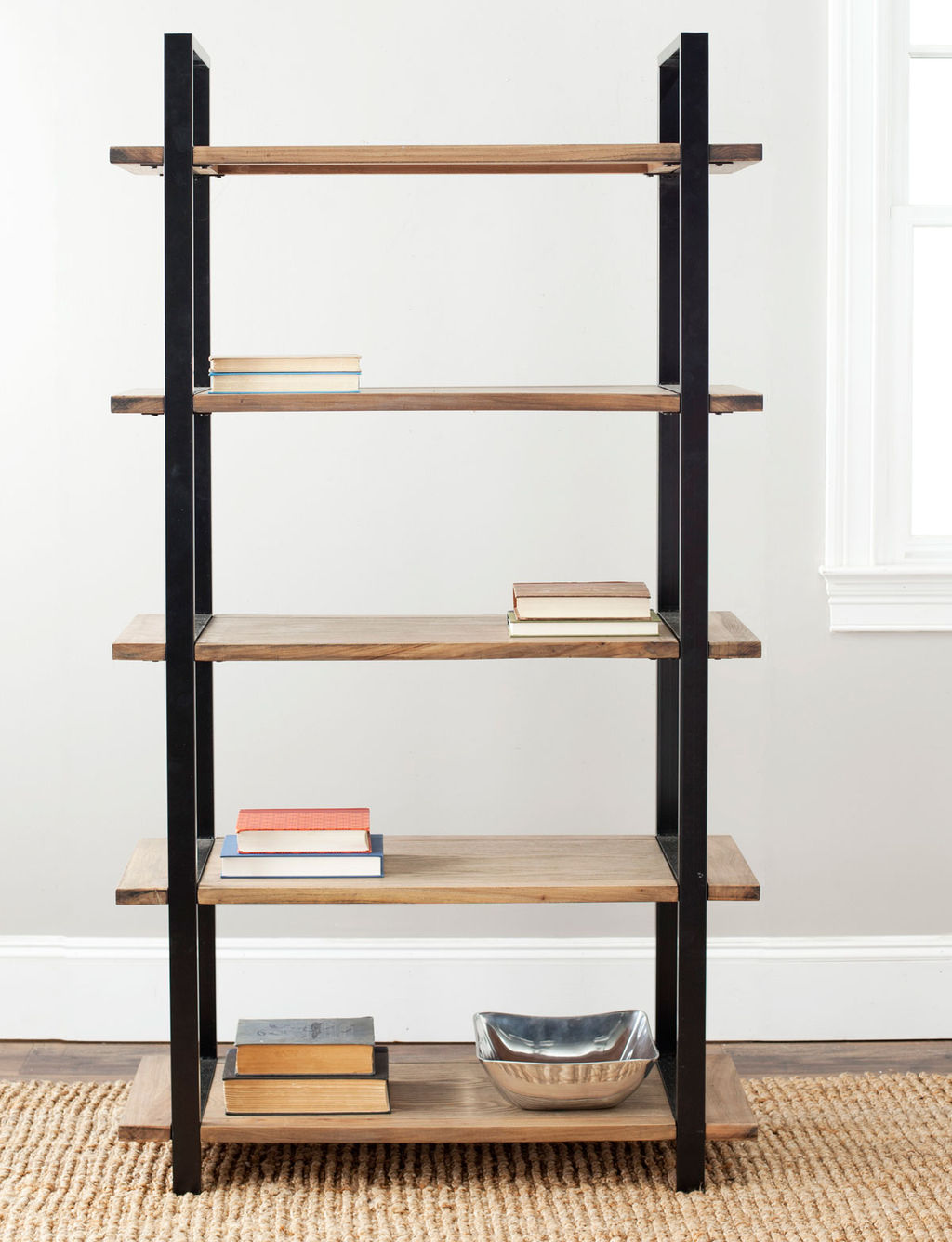Scott 5 Tier Etagere, 36" X 65.2", Oak