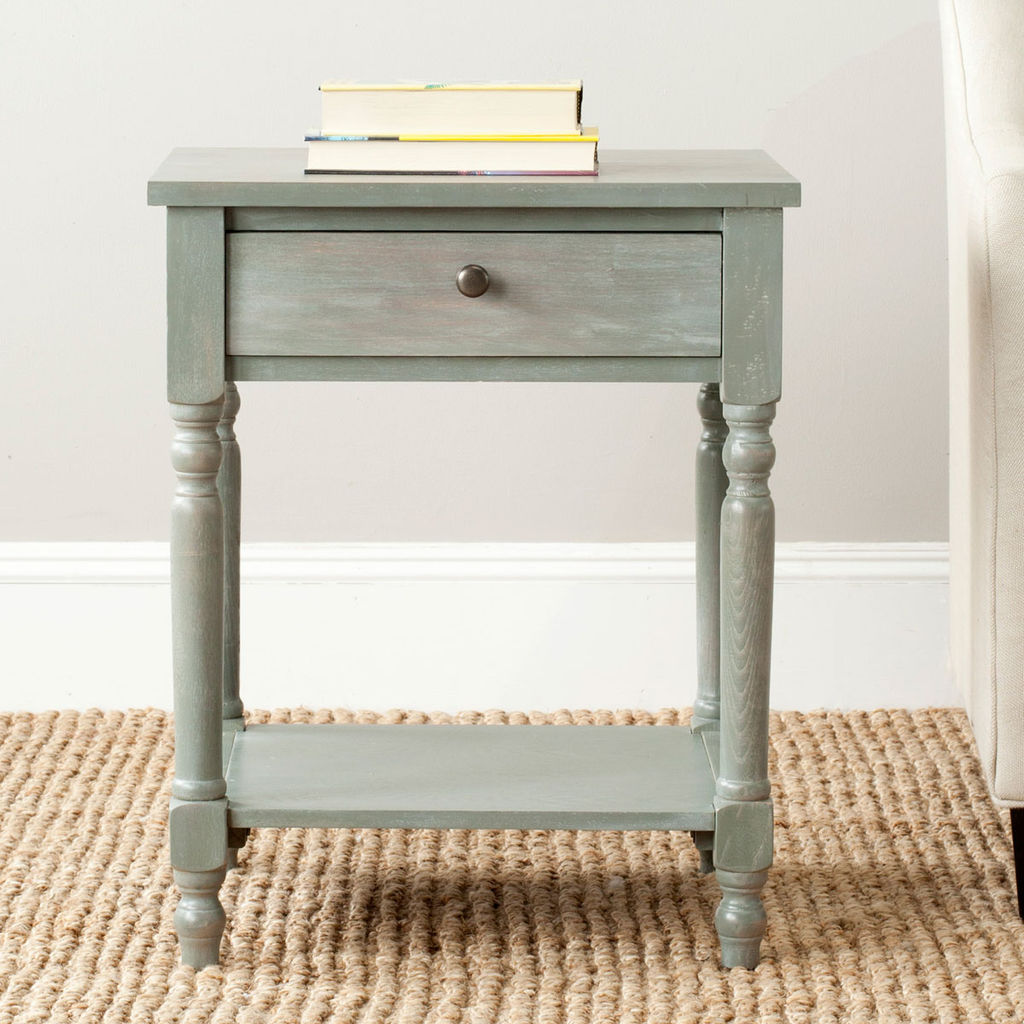 Tami Nightstand With Storage Drawer, 20" X 25", Ash Grey