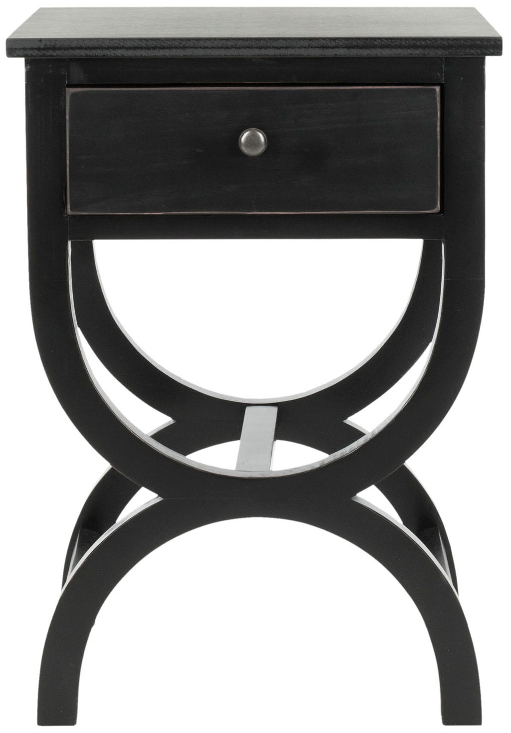 Maxine Nightstand With Storage Drawer, 18" X 26.75", Black